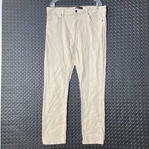 Kenneth‎ Cole Casual Taper Beige 5 Pocket Denim Jean Men's Size 36x32